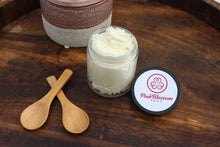 Load image into Gallery viewer, Lavender Geranium Body Butter. 4 oz jar. Comes with wooden spoon