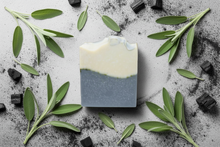 Load image into Gallery viewer, Activated Charcoal Sage Soap Bar
